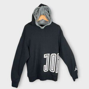 NIKE JORDAN Hoodie Mens SMALL Oversized Pullover Black Jumpman Basketball NEW
